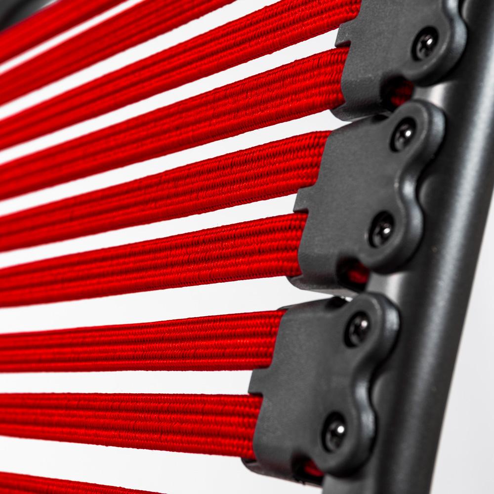 Euro Style - Allison Flat Bungie Low Back Armless Office Chair, Red/Graphite/Black - 12540RED veiw 8
