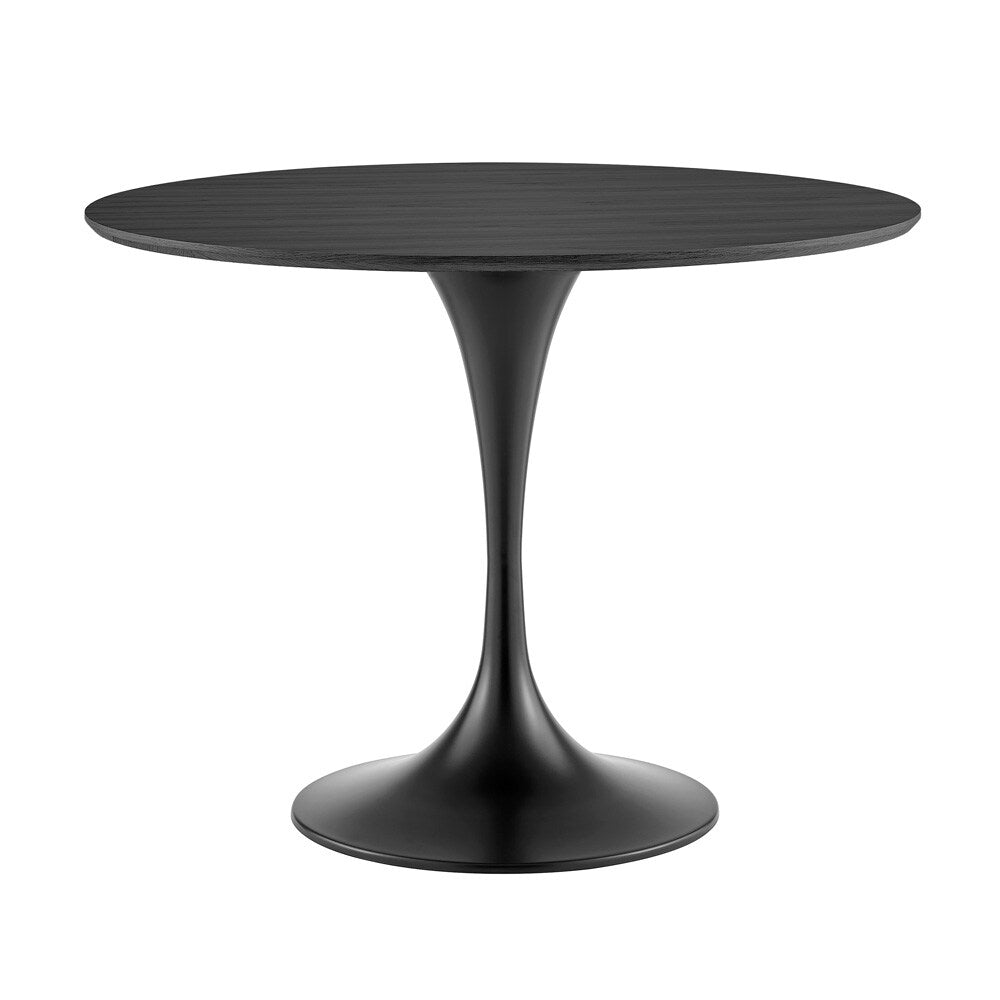 Euro Style - Astrid 40in Round Table, Black Wood Top/Matte Black Steel Base - 90264BLK-KIT veiw 1