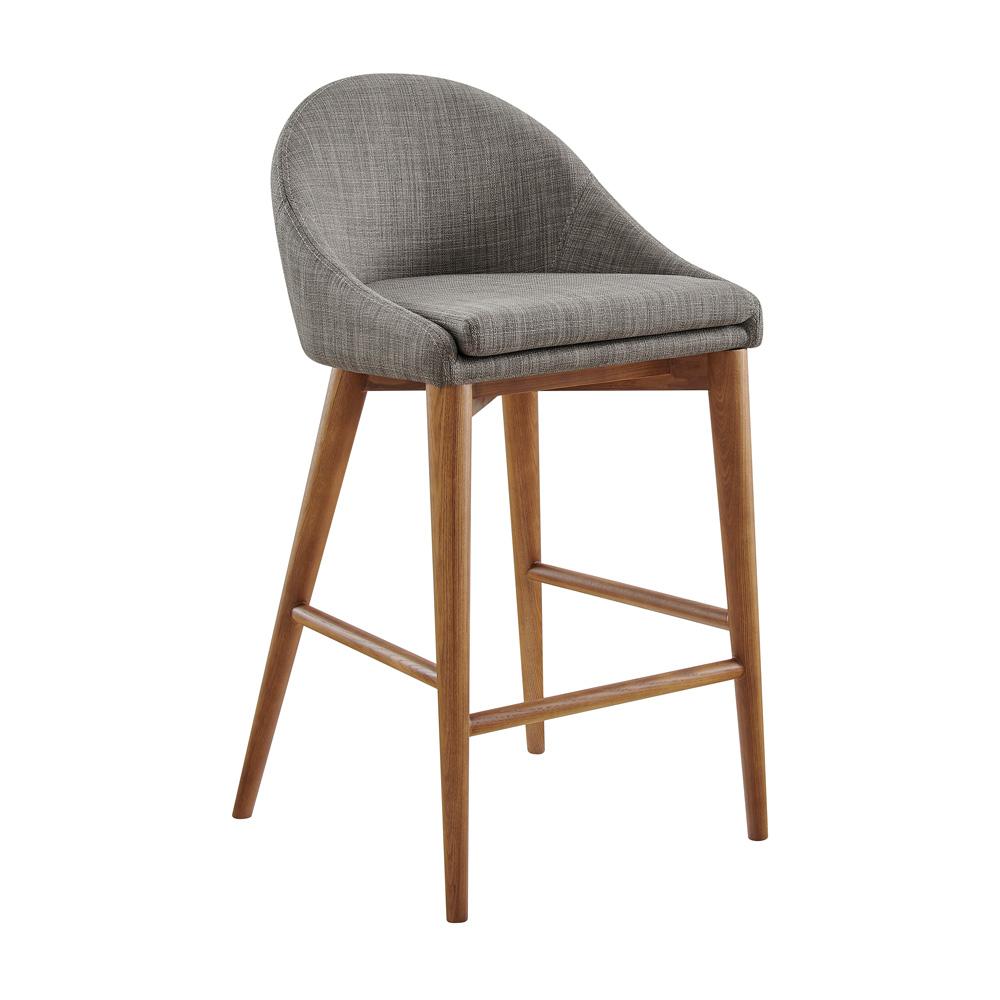 Euro Style - Baruch Counter Stool, Dark Gray/Walnut Legs - 38677DKGRY veiw 2
