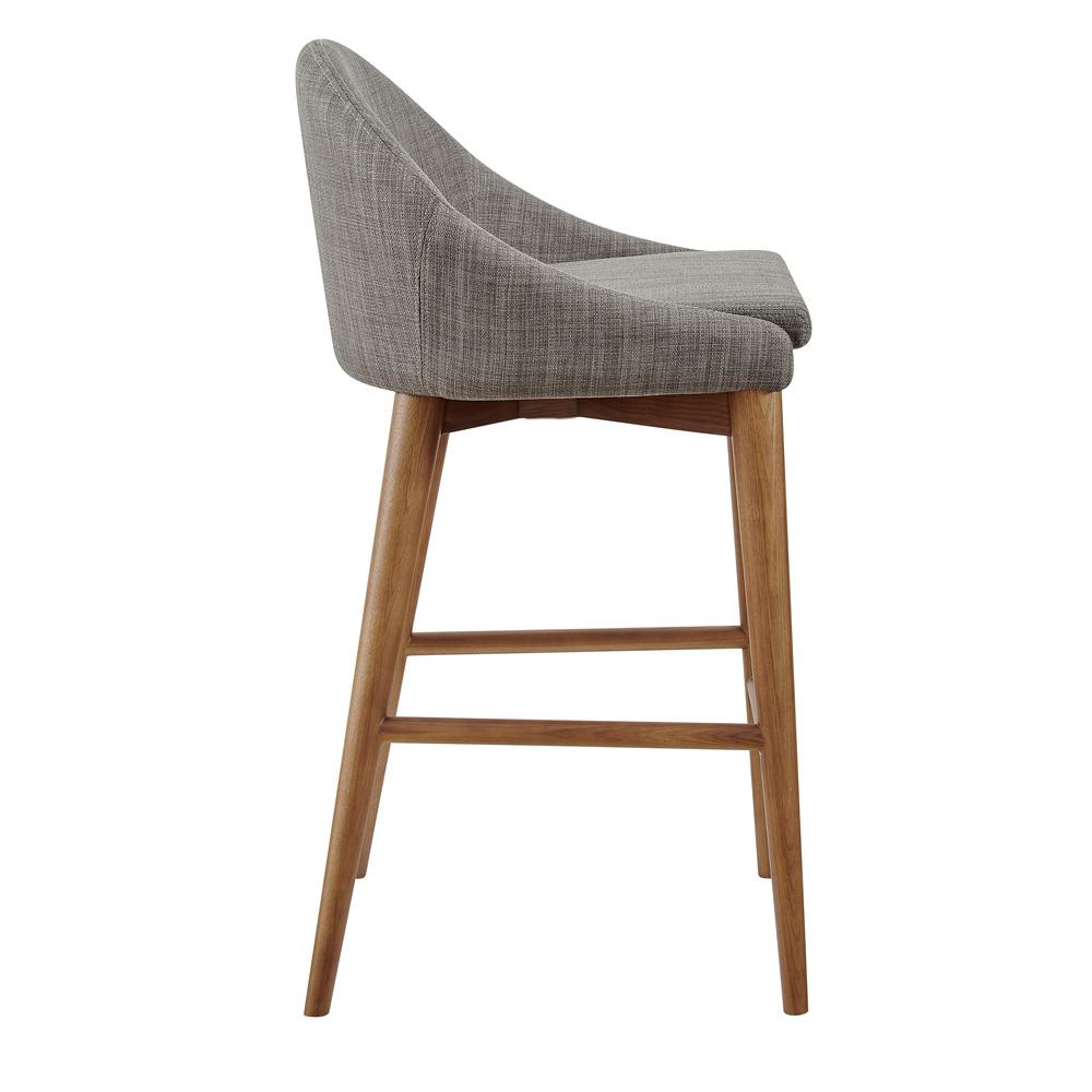 Euro Style - Baruch Counter Stool, Dark Gray/Walnut Legs - 38677DKGRY veiw 3