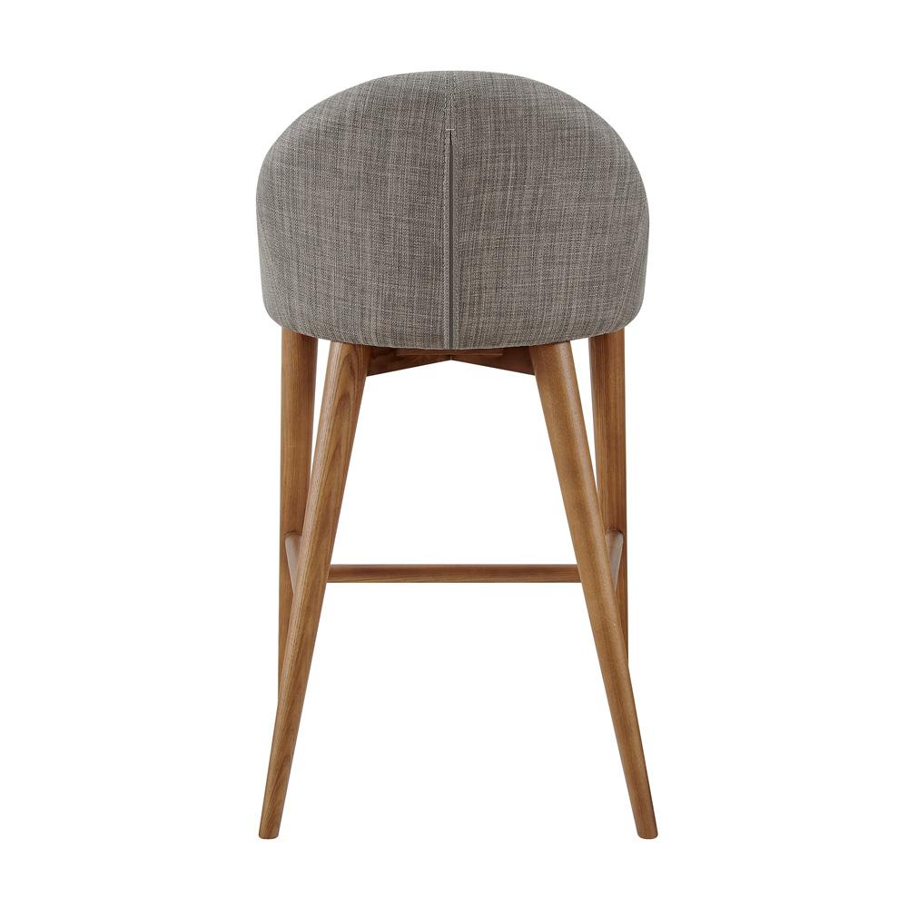 Euro Style - Baruch Counter Stool, Dark Gray/Walnut Legs - 38677DKGRY veiw 5