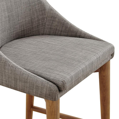 Euro Style - Baruch Counter Stool, Dark Gray/Walnut Legs - 38677DKGRY veiw 6