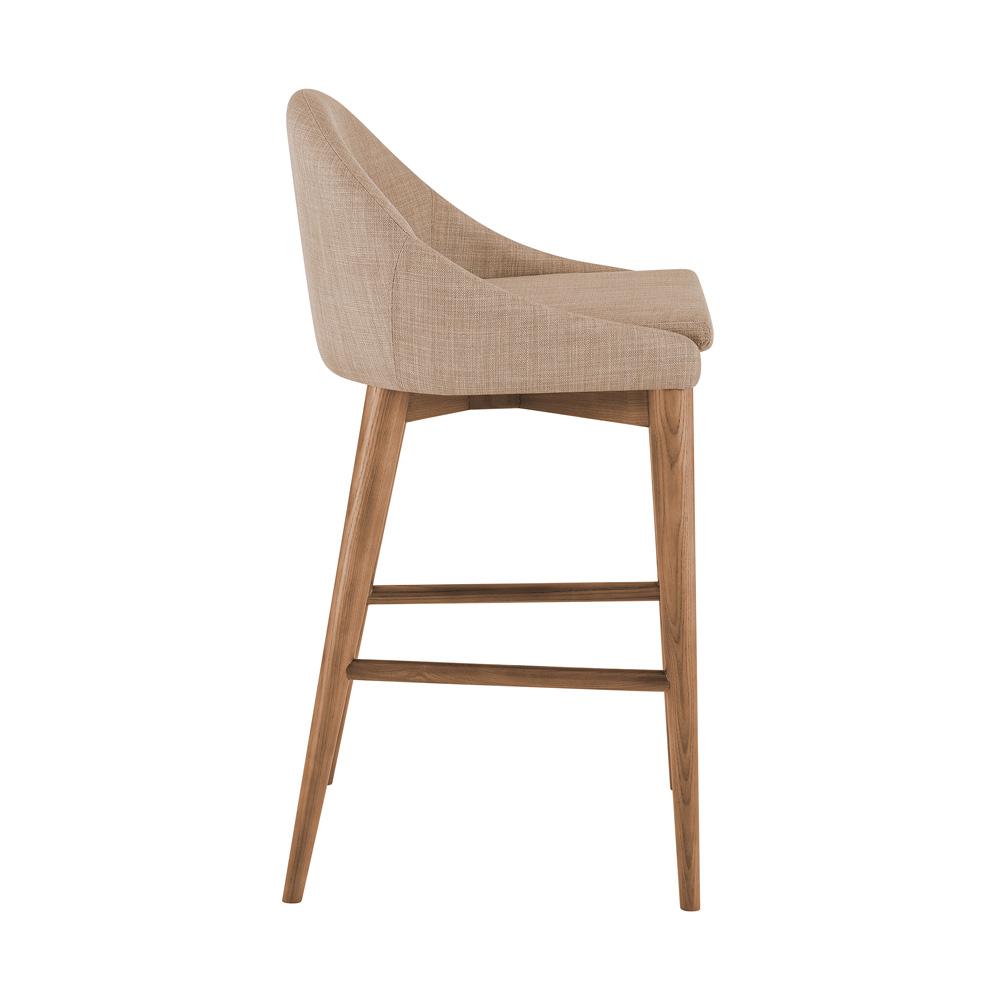 Euro Style - Baruch Counter Stool, Tan/Walnut Legs - 38677TAN veiw 3