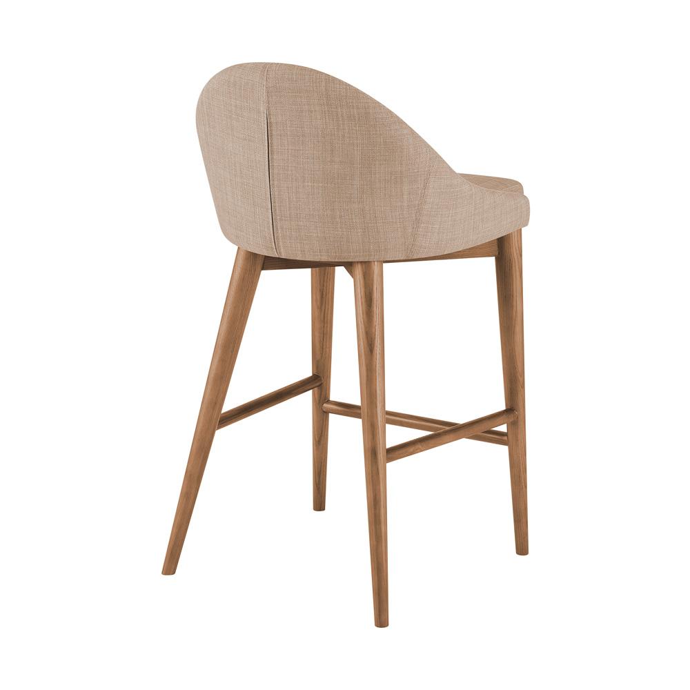 Euro Style - Baruch Counter Stool, Tan/Walnut Legs - 38677TAN veiw 4