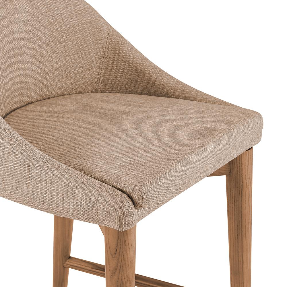 Euro Style - Baruch Counter Stool, Tan/Walnut Legs - 38677TAN veiw 7