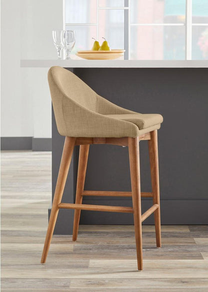Euro Style - Baruch Counter Stool, Tan/Walnut Legs - 38677TAN veiw 8