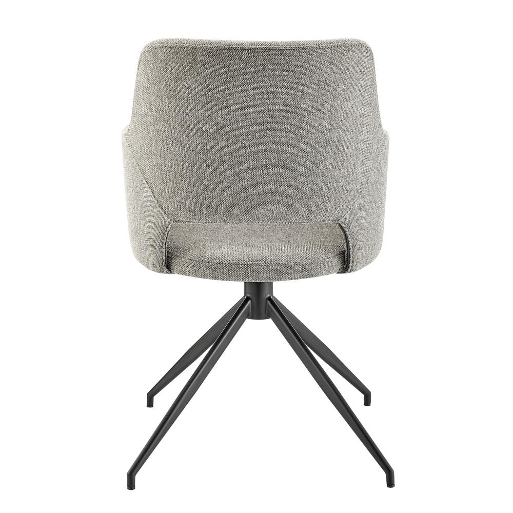 Euro Style - Darcie Fabric Swivel Armchair In Light Gray/Black - 30391-LTGRY veiw 5