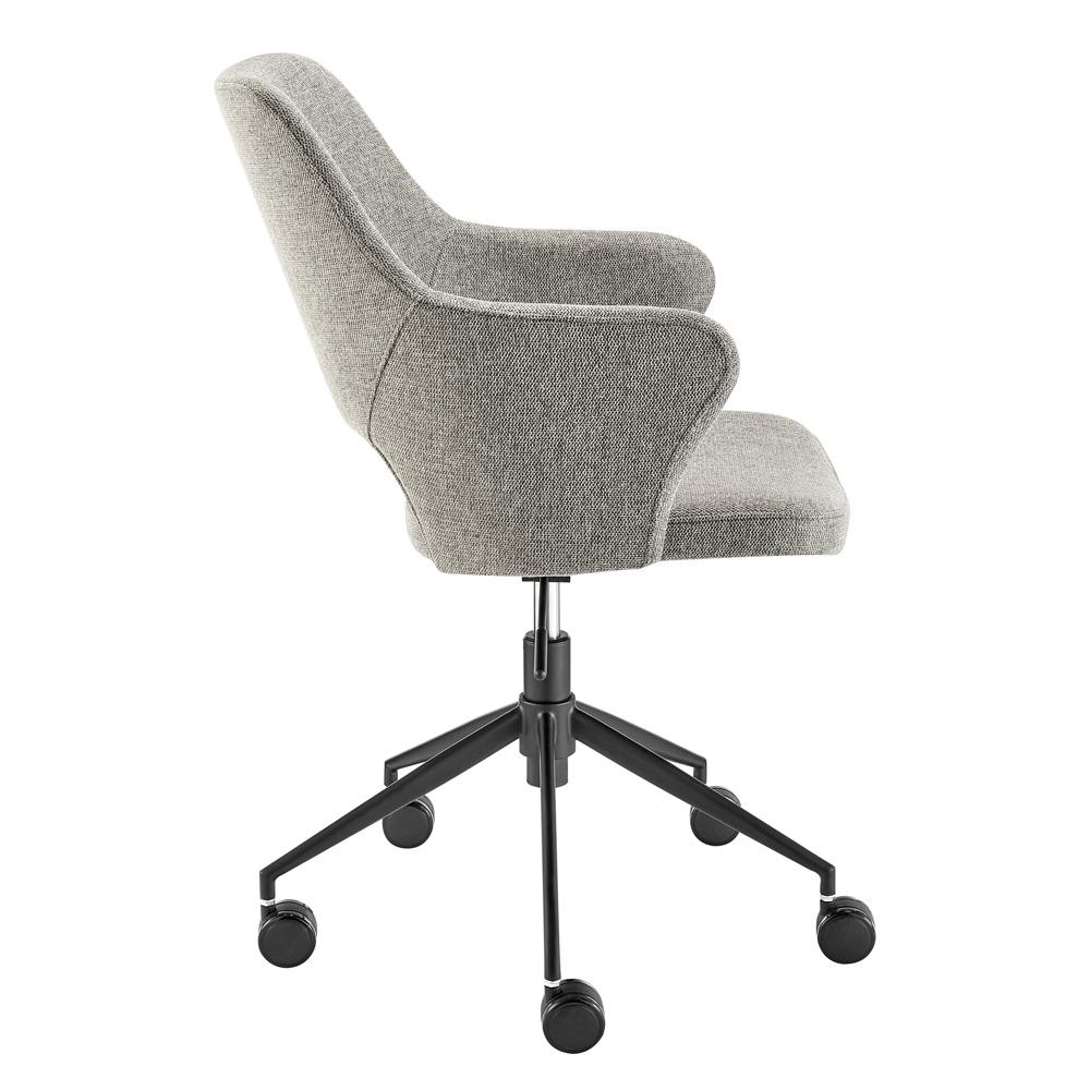 Euro Style - Darcie Faux Leather and Fabric Office Chair, Light Gray/Black - 30394-LTGRY veiw 4