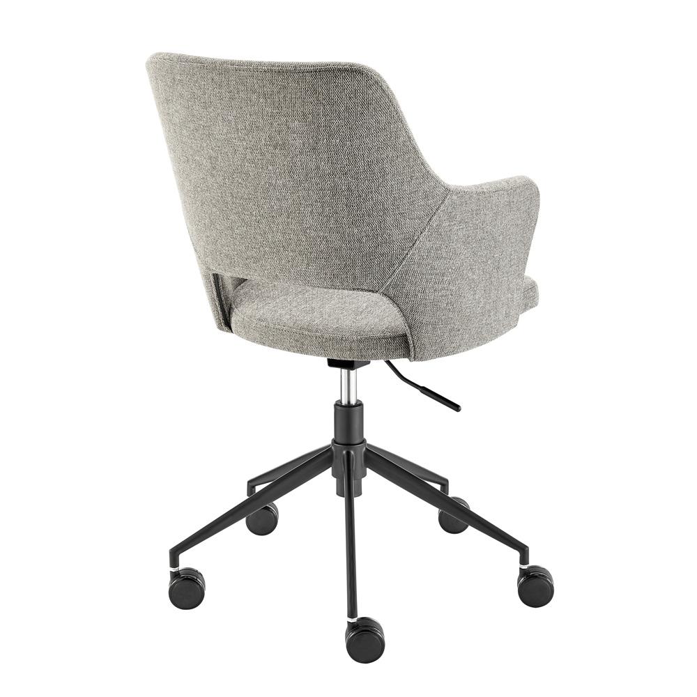 Euro Style - Darcie Faux Leather and Fabric Office Chair, Light Gray/Black - 30394-LTGRY veiw 5