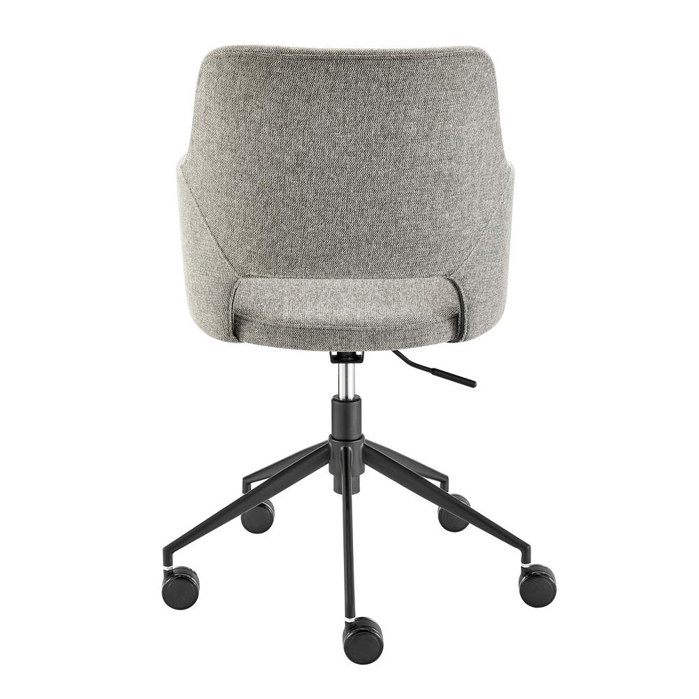 Euro Style - Darcie Faux Leather and Fabric Office Chair, Light Gray/Black - 30394-LTGRY veiw 6