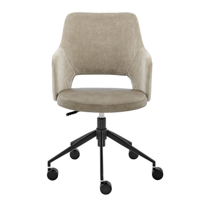 Euro Style - Darcie Faux Leather and Fabric Office Chair, Light Taupe/Light Gray/Black - 30395-LTTPE veiw 1