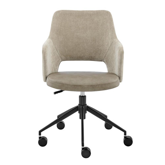 Euro Style - Darcie Faux Leather and Fabric Office Chair, Light Taupe/Light Gray/Black - 30395-LTTPE veiw 1