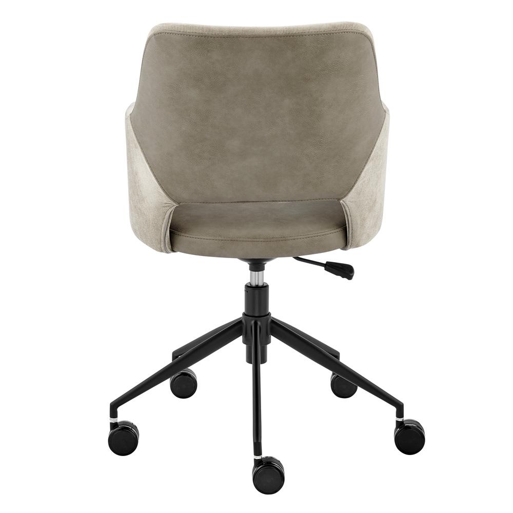 Euro Style - Darcie Faux Leather and Fabric Office Chair, Light Taupe/Light Gray/Black - 30395-LTTPE veiw 4