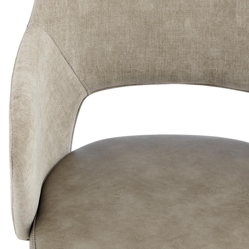 Euro Style - Darcie Faux Leather and Fabric Office Chair, Light Taupe/Light Gray/Black - 30395-LTTPE veiw 7