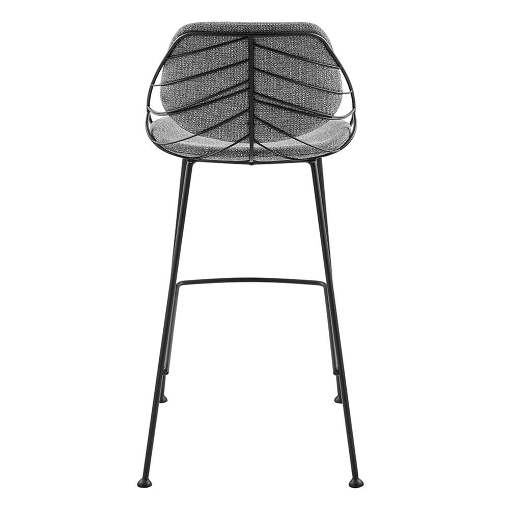 Euro Style - Linnea Fabric Bar Stools, Light Gray/Matte Black - Set of 2 - 30564LTGRY veiw 6