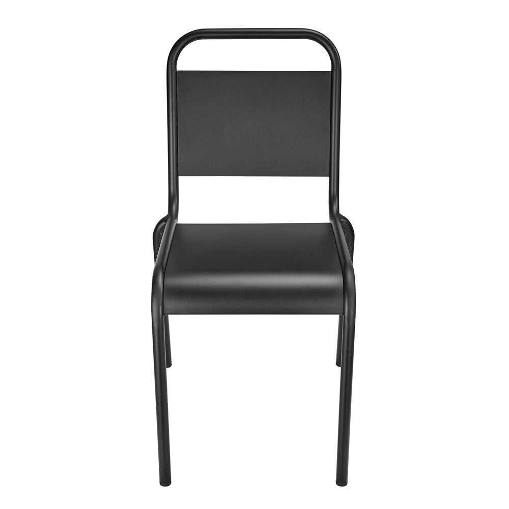 Euro Style - Otis Stackable Aluminum Outdoor Side Chairs, Black - Set of 2 - 90712-BLK veiw 2