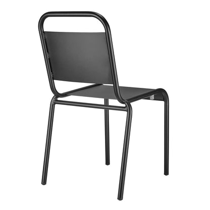 Euro Style - Otis Stackable Aluminum Outdoor Side Chairs, Black - Set of 2 - 90712-BLK veiw 5