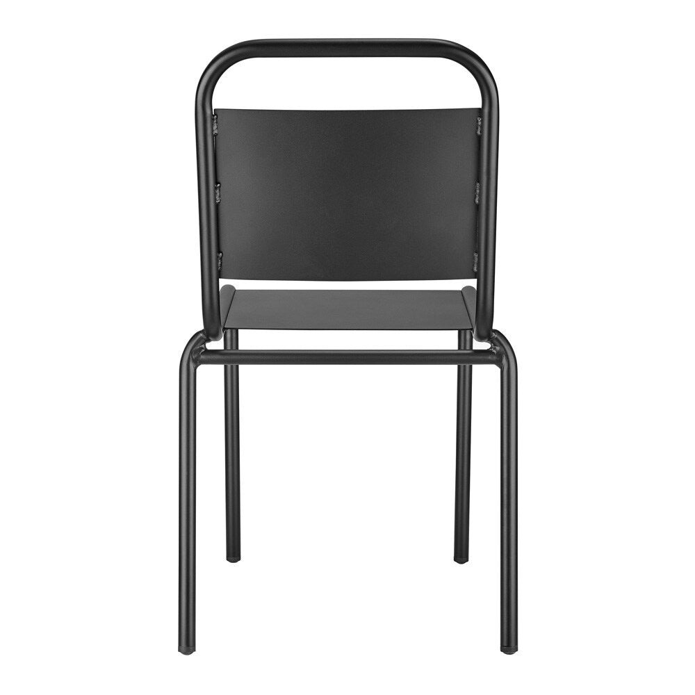 Euro Style - Otis Stackable Aluminum Outdoor Side Chairs, Black - Set of 2 - 90712-BLK veiw 6