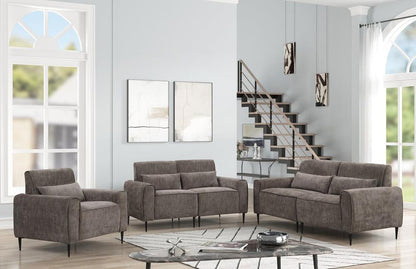 Lilola Home - Valentina 74inW Gray Chenille Sofa Loveseat Chair Living Room Set-89119-SLC veiw 5