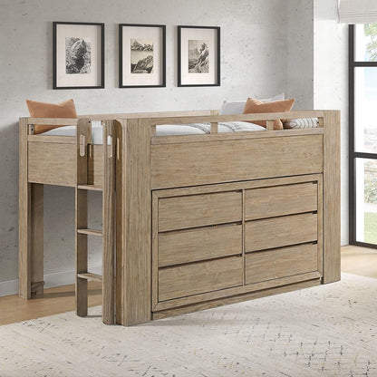 Westwood Design - Bello Full Low Loft Bed | Sandstone - BO-LL-8526FL-SAS veiw 2