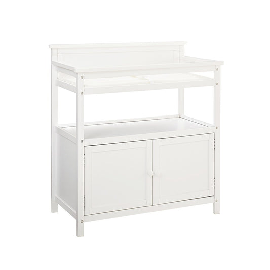 Westwood Design - Emery Changer with Door and Pad | White - EM-CG-2320CT-WHT veiw 1