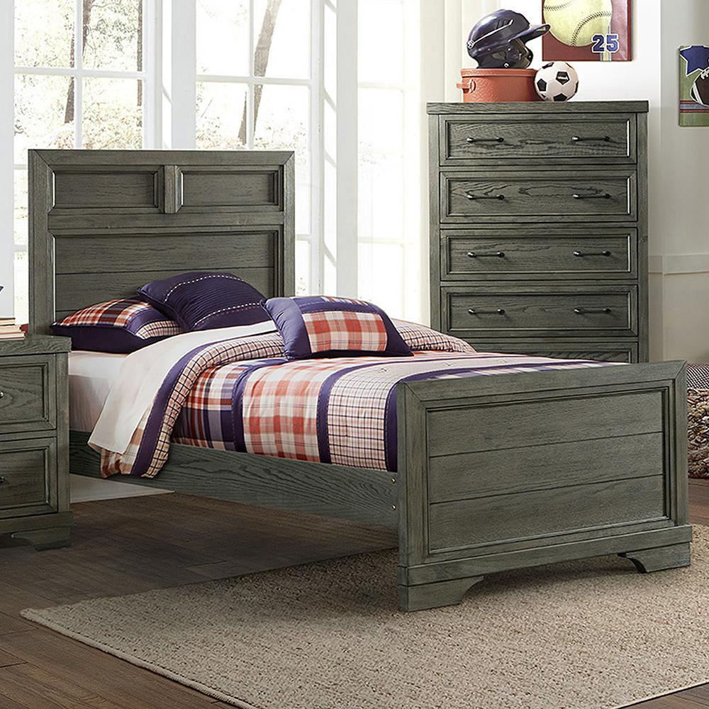 Westwood Design - Foundry Twin Bed | Brushed Pewter - FN-TB-2738TB-BPT-C veiw 2