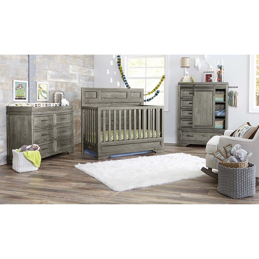 Westwood Design - Foundry Flat Top Convertible Crib | Brushed Pewter - FN-CR-2701NR-BPT veiw 3