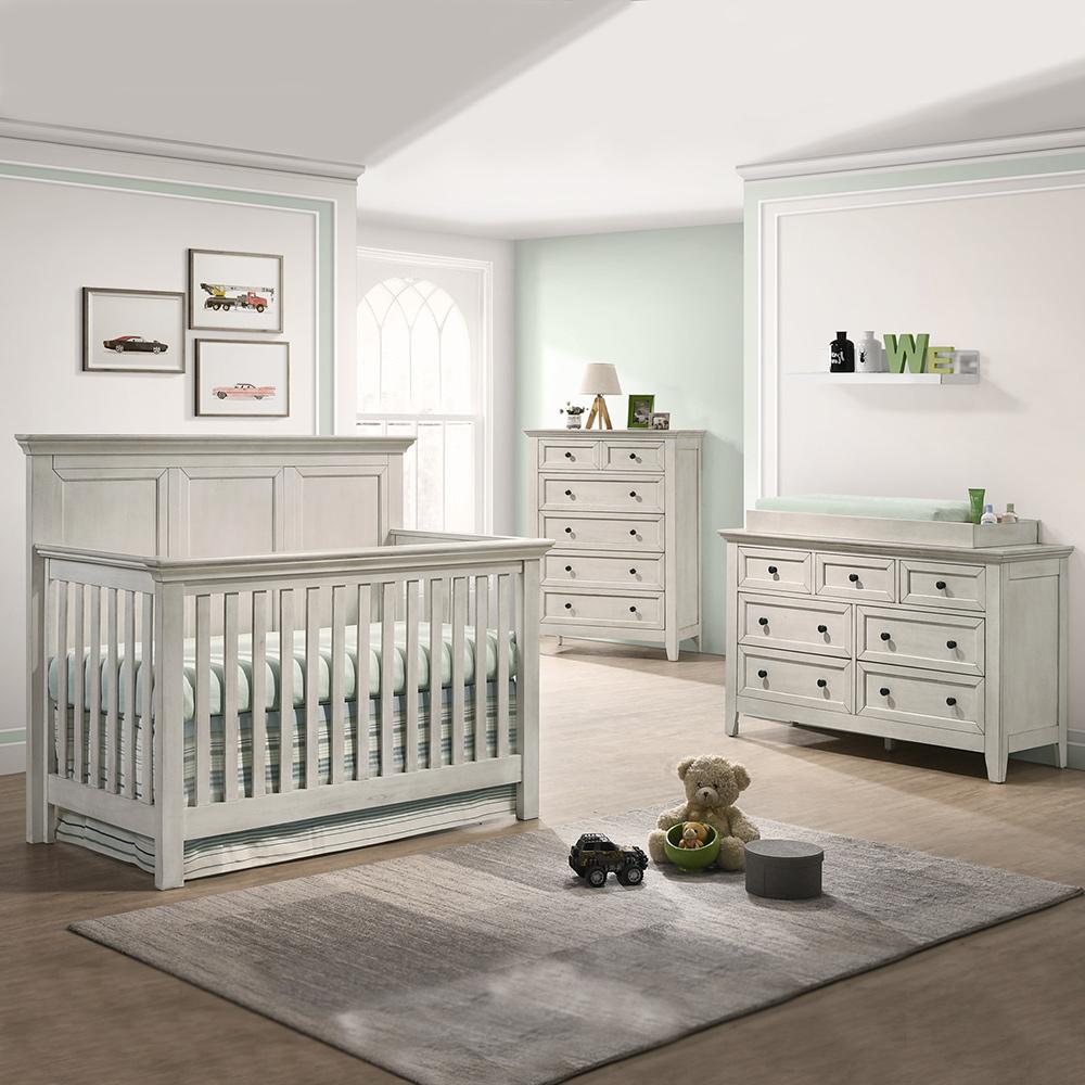 Westwood Design - San Mateo Convertible Crib | Rustic White - SM-CR-4301NR-RWH veiw 3