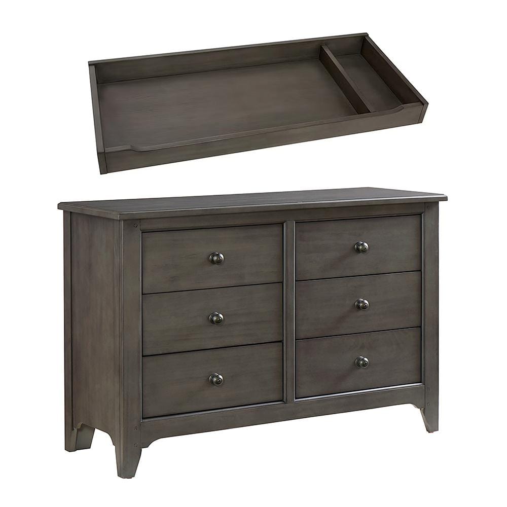 Westwood Design - Taylor 6 Drawer Dresser & Changer Top | Dusk veiw 1