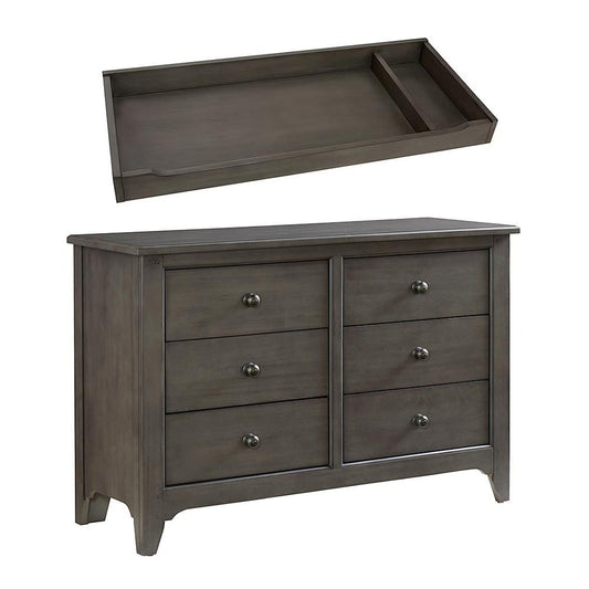 Westwood Design - Taylor 6 Drawer Dresser & Changer Top | Dusk veiw 1