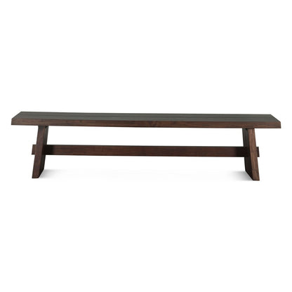 World Interiors - Acadia 79" Bench : World Interiors - Acadia 79" Bench in Coffee Bean - ZWACA79BCB_CLOSEOUT veiw 2