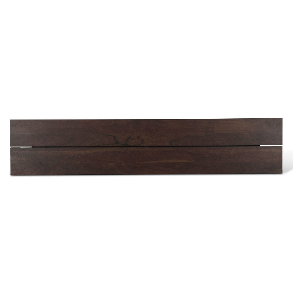World Interiors - Acadia 79" Bench : World Interiors - Acadia 79" Bench in Coffee Bean - ZWACA79BCB_CLOSEOUT veiw 3