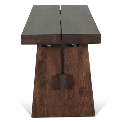 World Interiors - Acadia 79" Bench : World Interiors - Acadia 79" Bench in Coffee Bean - ZWACA79BCB_CLOSEOUT veiw 4