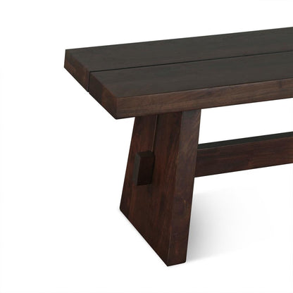 World Interiors - Acadia 79" Bench : World Interiors - Acadia 79" Bench in Coffee Bean - ZWACA79BCB_CLOSEOUT veiw 5