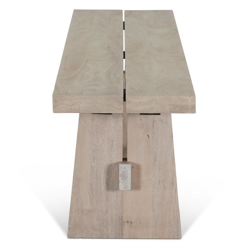 World Interiors - Acadia 79" Bench : World Interiors - Acadia 79" Dining Bench in Oat - ZWACA79BO_CLOSEOUT veiw 4