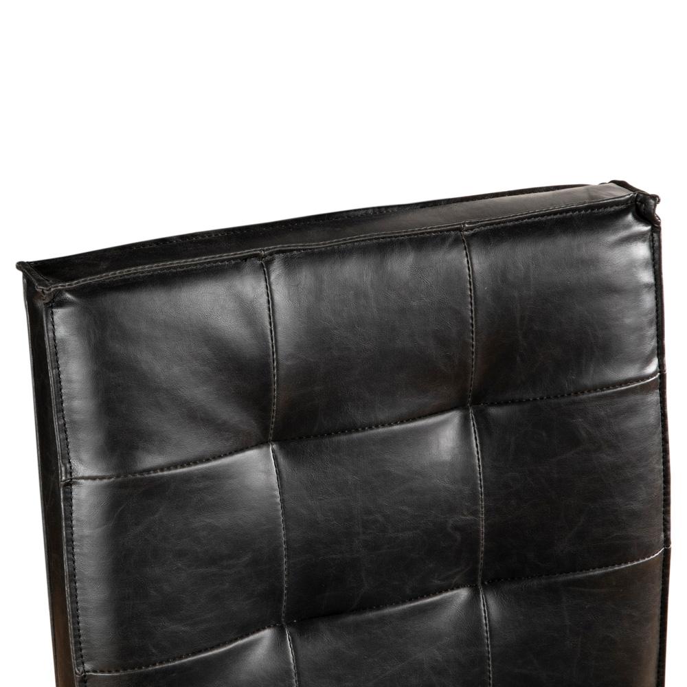 World Interiors - Aven Counter Chair with Dark Legs : World Interiors - Aven Counter Chair in Black Leather with Dark Legs - ZWAVECCBLD veiw 5