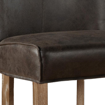 World Interiors - Avery Counter Chair : World Interiors - Avery Counter Chair in Dark Brown Leather with Natural Legs - ZWAVECCNAT veiw 3