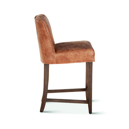 World Interiors - Avery Counter Chair : World Interiors - Avery Counter Chair in Tan Leather with Matte Brown Legs - ZWAVECCTMB veiw 3