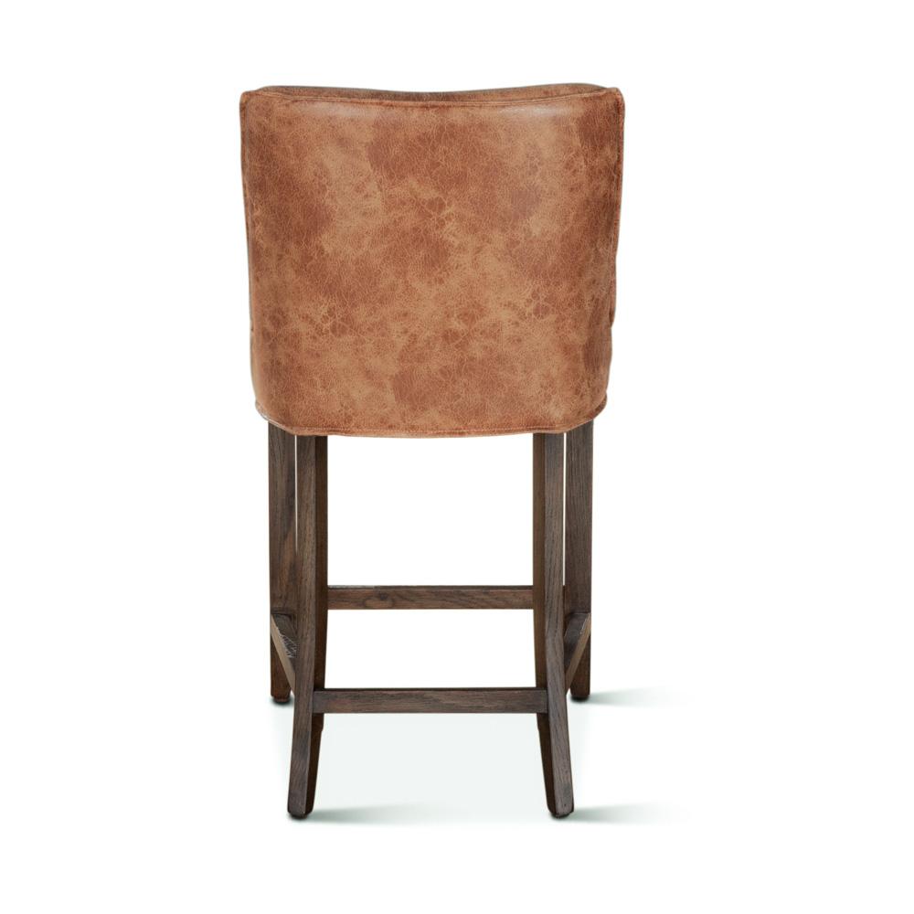 World Interiors - Avery Counter Chair : World Interiors - Avery Counter Chair in Tan Leather with Matte Brown Legs - ZWAVECCTMB veiw 4