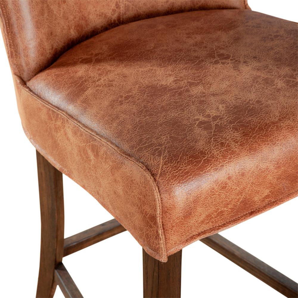 World Interiors - Avery Counter Chair : World Interiors - Avery Counter Chair in Tan Leather with Matte Brown Legs - ZWAVECCTMB veiw 6