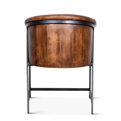 World Interiors - Brisbane Armchair : World Interiors - Brisbane Armchair in Antique Whiskey Leather - ZWBRIPLACAW veiw 4