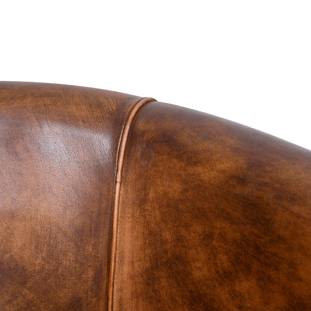 World Interiors - Brisbane Armchair : World Interiors - Brisbane Armchair in Antique Whiskey Leather - ZWBRIPLACAW veiw 5