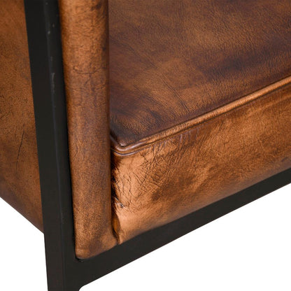 World Interiors - Brisbane Armchair : World Interiors - Brisbane Armchair in Antique Whiskey Leather - ZWBRIPLACAW veiw 6