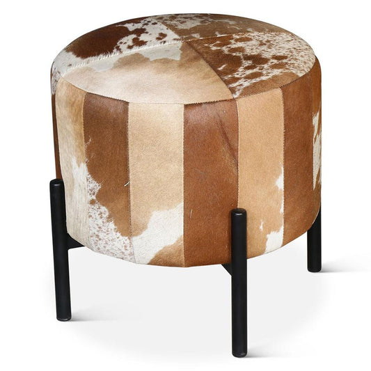 World Interiors - Charleston 20in Stool in Brown Hair on Hide - ZWCHA20SBRHOH veiw 1