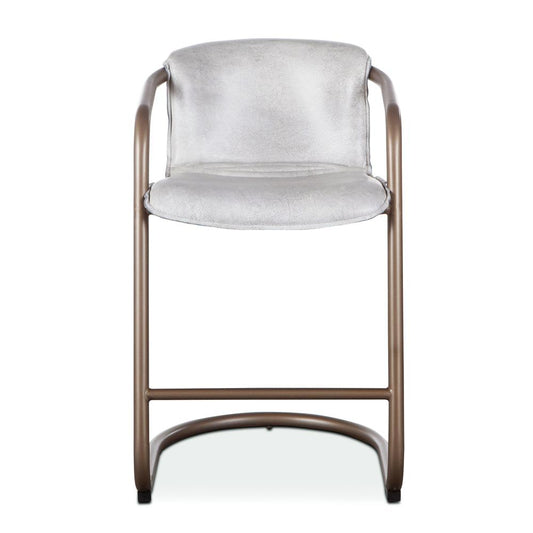 World Interiors - Chiavari Leather Counter Chair : World Interiors - Chiavari Leather Counter Chair in Vintage White - ZWCICC22VW veiw 2