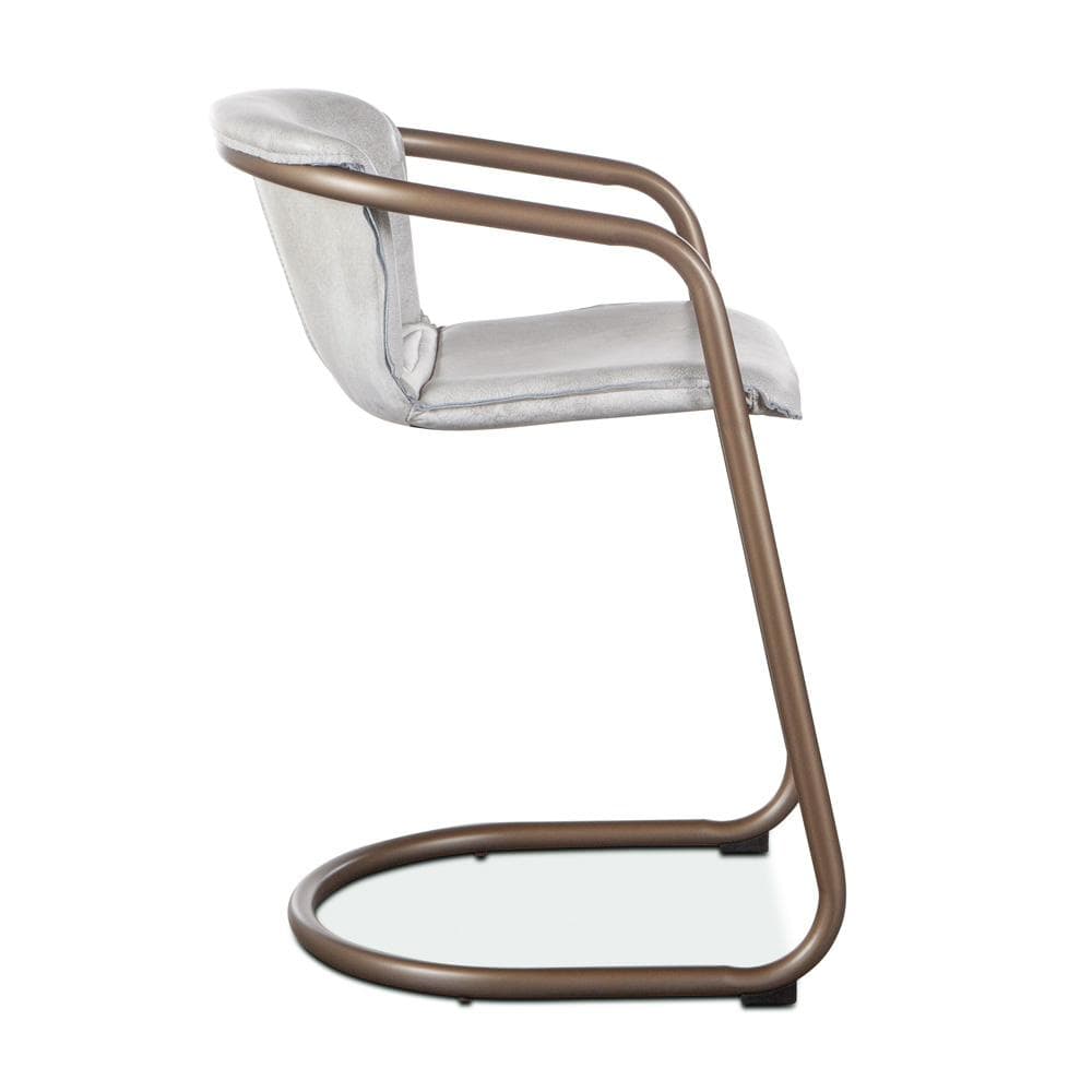 World Interiors - Chiavari Leather Counter Chair : World Interiors - Chiavari Leather Counter Chair in Vintage White - ZWCICC22VW veiw 3