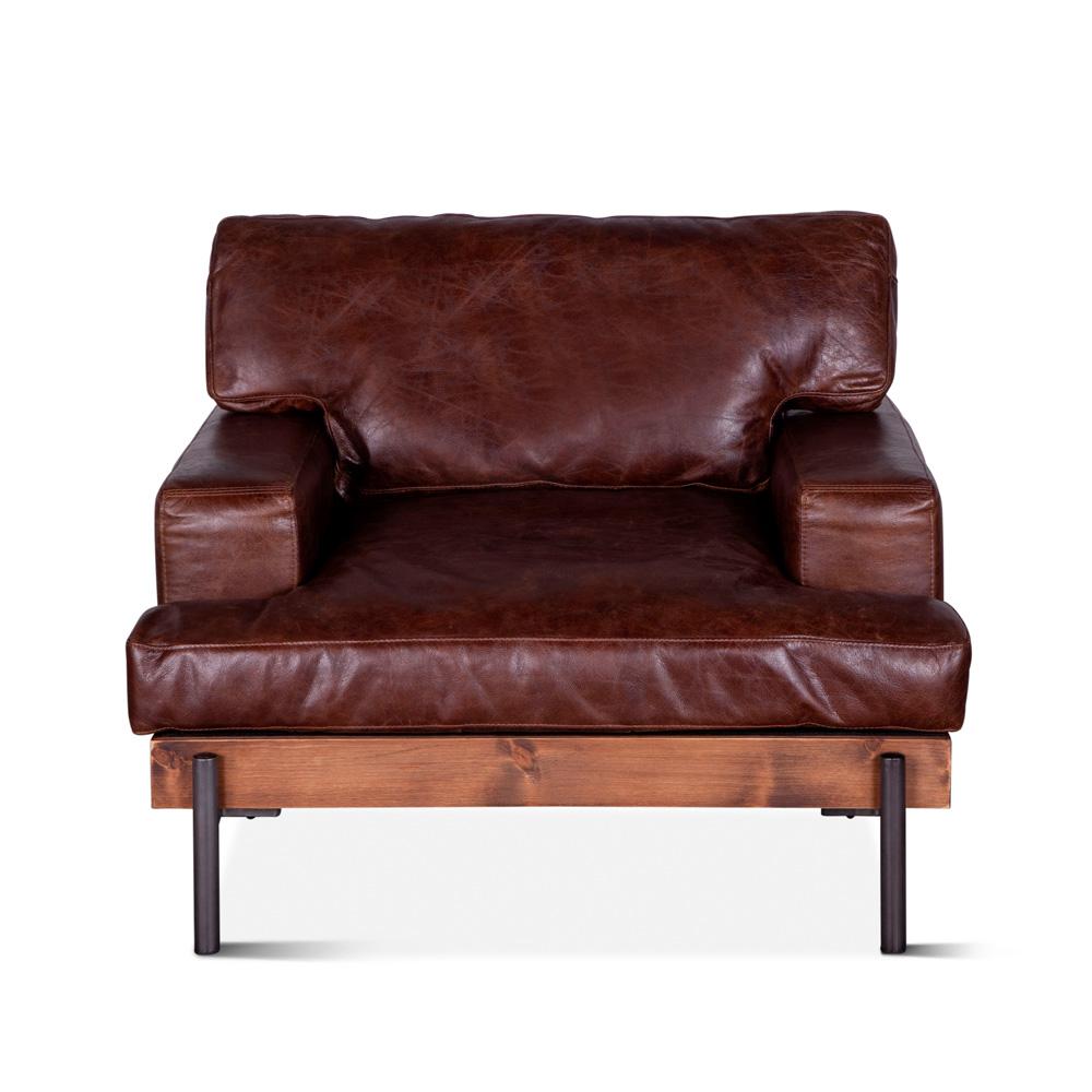 World Interiors - Chiavari Armchair : World Interiors - Chiavari Armchair in Geisha Brown Leather - ZWCIAMCHGEI_CLOSEOUT veiw 1