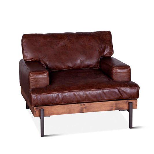 World Interiors - Chiavari Armchair : World Interiors - Chiavari Armchair in Geisha Brown Leather - ZWCIAMCHGEI_CLOSEOUT veiw 2