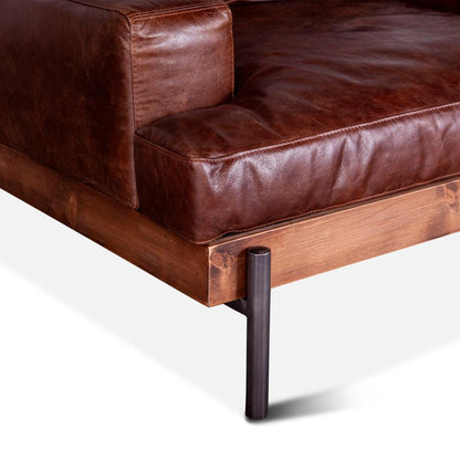 World Interiors - Chiavari Armchair : World Interiors - Chiavari Armchair in Geisha Brown Leather - ZWCIAMCHGEI_CLOSEOUT veiw 5