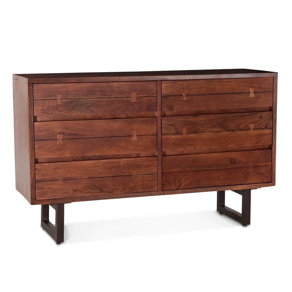 World Interiors - Glenwood Dresser in Acacia with Walnut Finish - ZWGW586D veiw 1